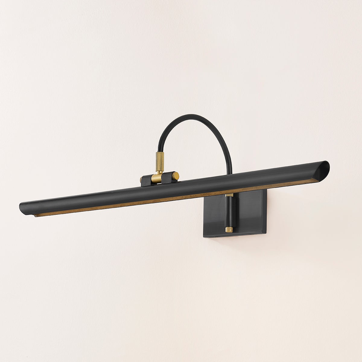 Mitzi Elowen Large Dimmable Picture Light - 750 Lumens, 3000K Warm White, Aged Brass Finish