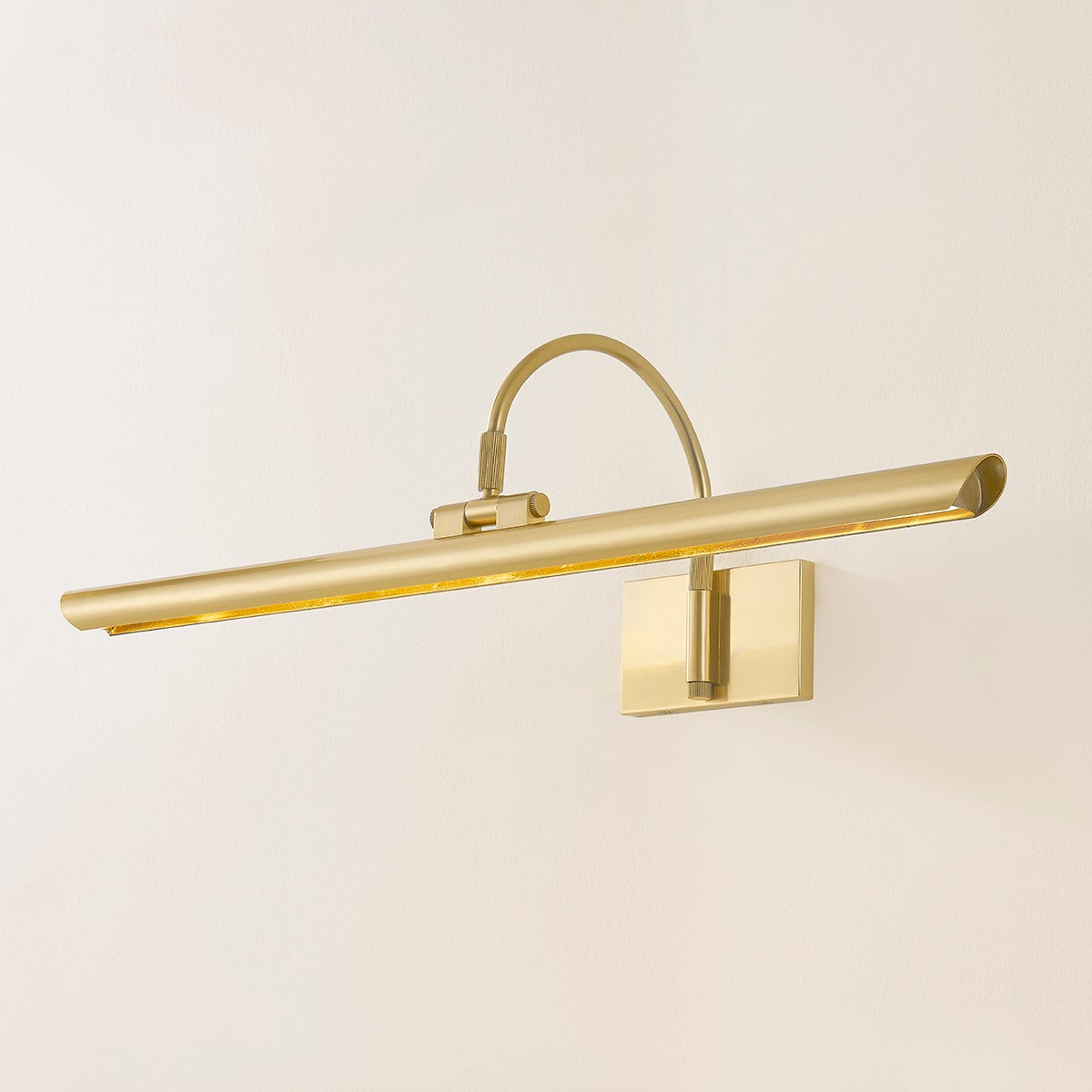 Mitzi Elowen Large Dimmable Picture Light - 750 Lumens, 3000K Warm White, Aged Brass Finish