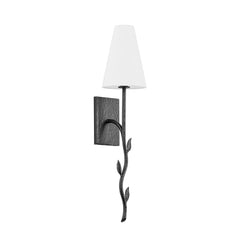 Elwyn Wall Sconce 25"H with Vintage Gold Leaf or Black Iron Finish and Botanical Detailing by Troy Lighting