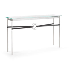 Hubbardton Forge Equus Console Table - 31.7"H x 54"W x 14"D, Metal & Leather Accents, Durable Design