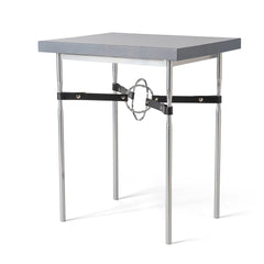 Equus Wood Top Side Table 26.1"H x 22"W x 18"D by Hubbardton Forge - Customizable Leather and Wood Finishes