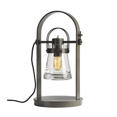 Erlenmeyer Table Lamp by Hubbardton Forge, 19.4" Tall, Dimmable, Clear Blown-Glass, Multiple Finishes