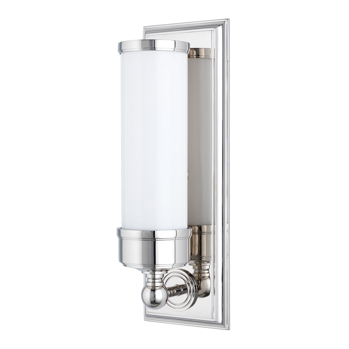 Hudson Valley Lighting Everett Bath Sconce, Opal Glossy Glass, Dimmable, Aged Brass, Nickel Finishes