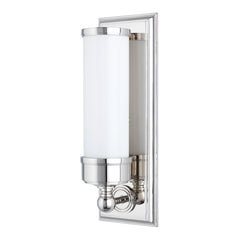 Hudson Valley Lighting Everett Bath Sconce, Opal Glossy Glass, Dimmable, Aged Brass, Nickel Finishes