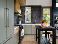 Everley Medium Pendant Light by Corbett Lighting, Vintage Brass Frame, Dimmable, Adjustable Height
