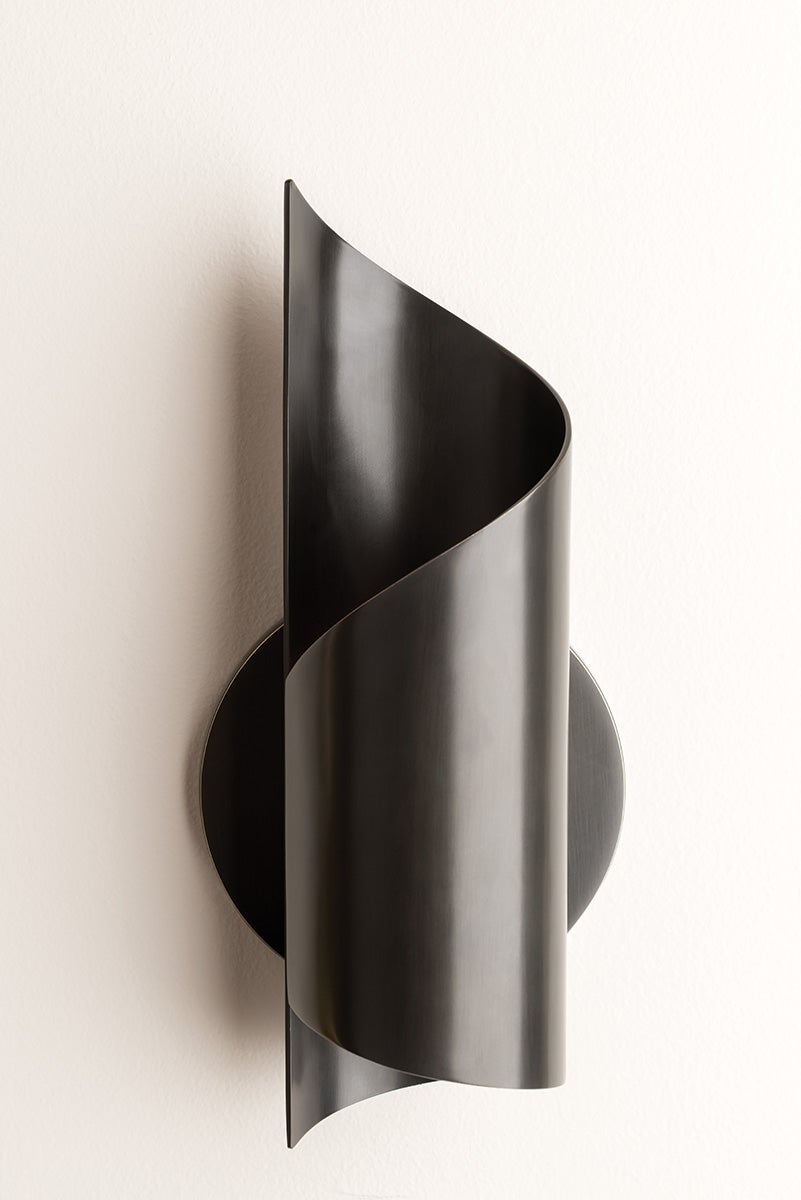 Evie Wall Sconce by Mitzi - Dimmable Steel Light Fixture with Wavy Shade in 3 Finishes