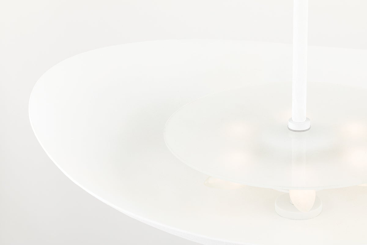 Fabius Large Pendant Light 6" H x 36" W by Hudson Valley Lighting - Elegant White Plaster Design