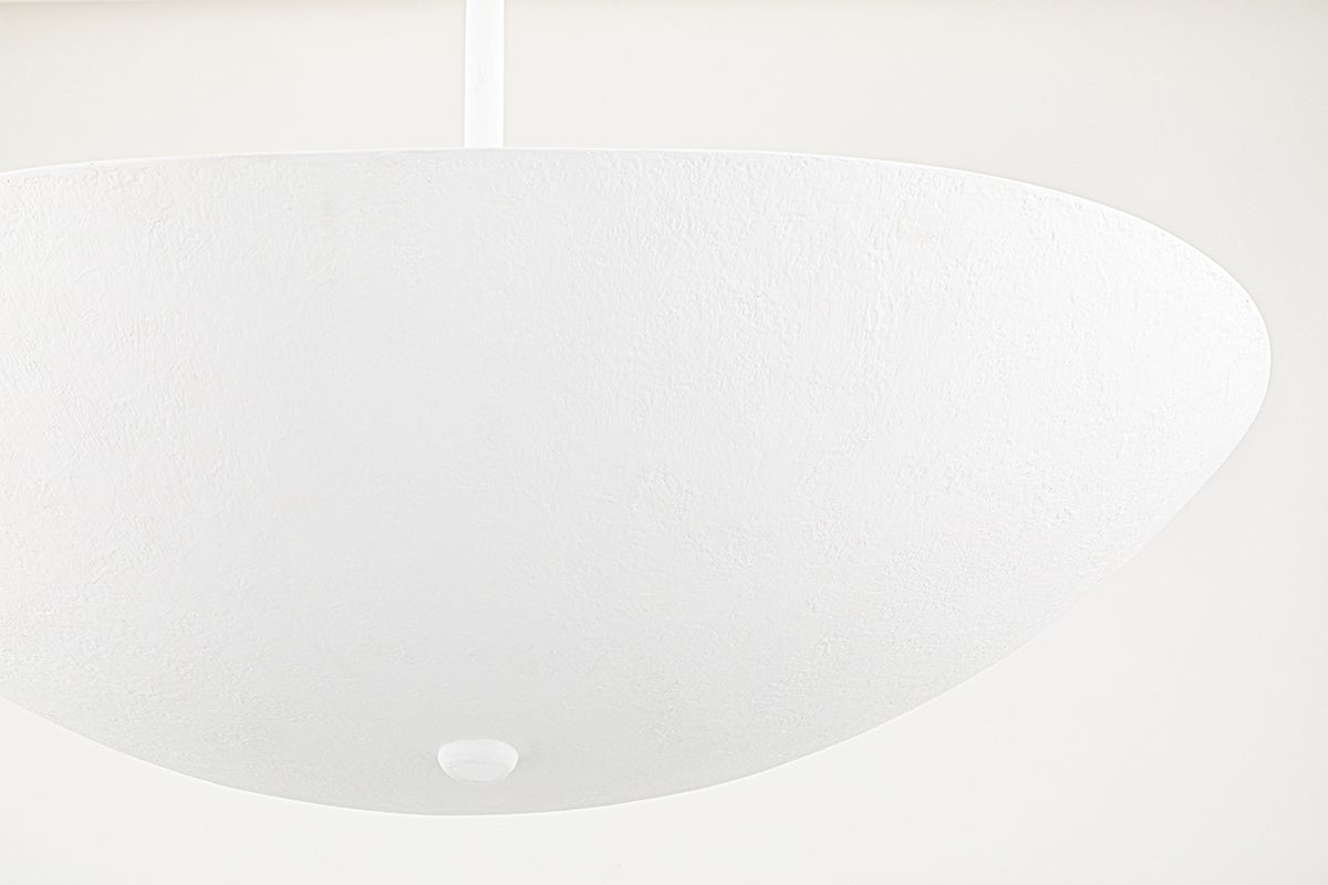 Fabius Large Pendant Light 6" H x 36" W by Hudson Valley Lighting - Elegant White Plaster Design