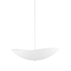 Fabius Pendant Light 24" Width by Hudson Valley Lighting - Dimmable, UL Damp Rated, White Plaster Shade