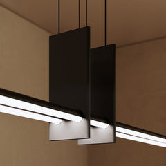 SONNEMAN Fino Duo Pendant Light, 7320 Lumens, Dimmable, 30W, Modern Design, 19.5" Height, 59.25" Length