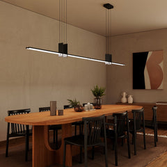 SONNEMAN Fino Duo Pendant Light, 7320 Lumens, Dimmable, 30W, Modern Design, 19.5" Height, 59.25" Length