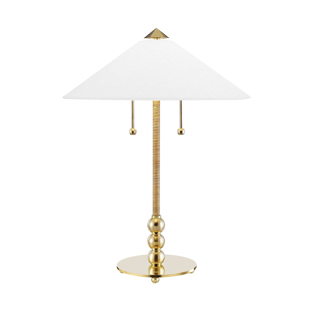 Flare Table Lamp by Hudson Valley Lighting, Dimmable, Aged Brass Finish, Elegant Orb Design