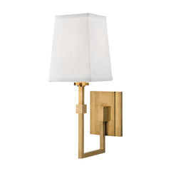 Fletcher Sconce by Hudson Valley Lighting, Dimmable, Aged Brass & Polished Nickel, Modern De Stijl Design