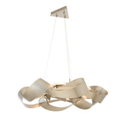 Flux Large 6-Light LED Pendant by Hubbardton Forge - Adjustable Height, Dimmable, Multiple Finishes