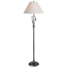 Forged Leaves and Vase Floor Lamp 56" Tall by Hubbardton Forge - Dimmable Natural Linen Shade
