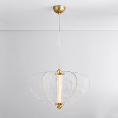 Freya Large Pendant Light By Corbett Lighting, Vintage Brass, Adjustable Height, 675 Lumens