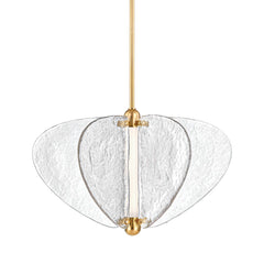 Freya Large Pendant Light By Corbett Lighting, Vintage Brass, Adjustable Height, 675 Lumens