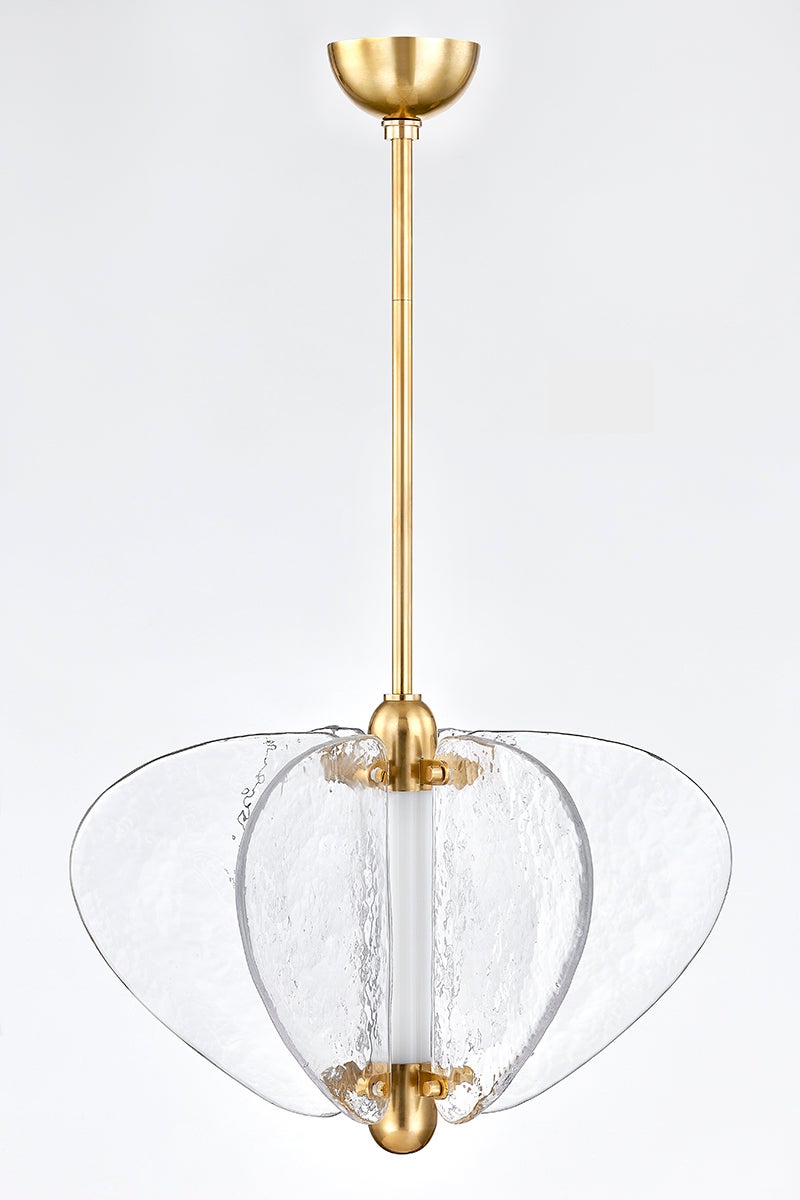 Freya Pendant Light 380-20-VB By Corbett Lighting, 825 Lumens, Adjustable Height, Dimmable, Vintage Brass Finish