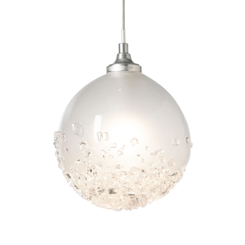 Fritz Globe 1-Light Mini Pendant by Hubbardton Forge - Dimmable, Frosted Glass, Multiple Finishes