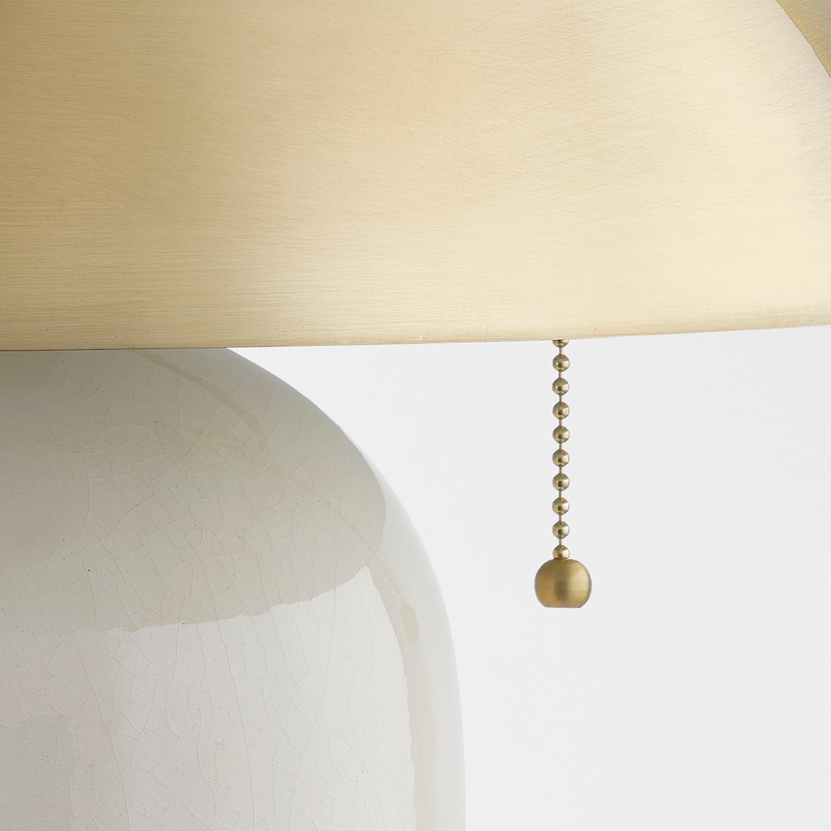 Mitzi Gaia Table Lamp with Antique Brass Dome Shade, Dimmable, 2 Light Sources, 16.5" Height