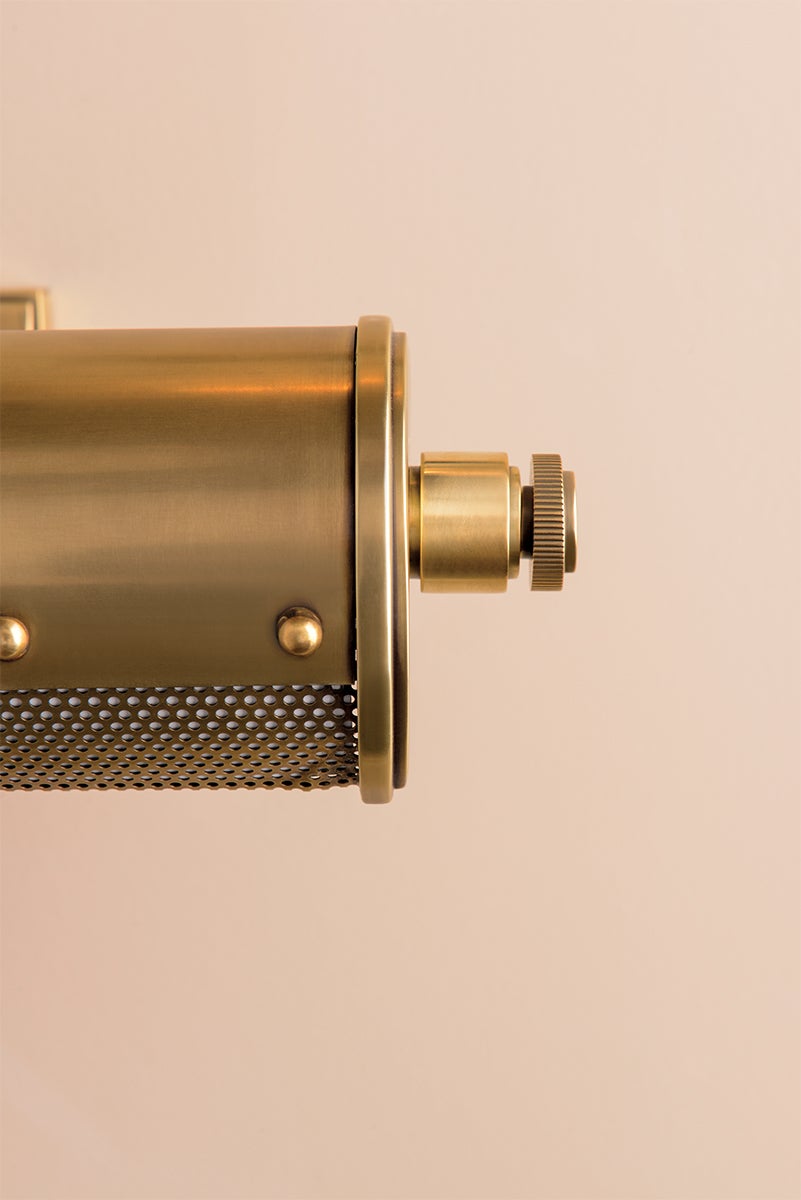 Gaines Medium Picture Light by Hudson Valley Lighting, Vintage Industrial Design, Dimmable, Multiple Finishes