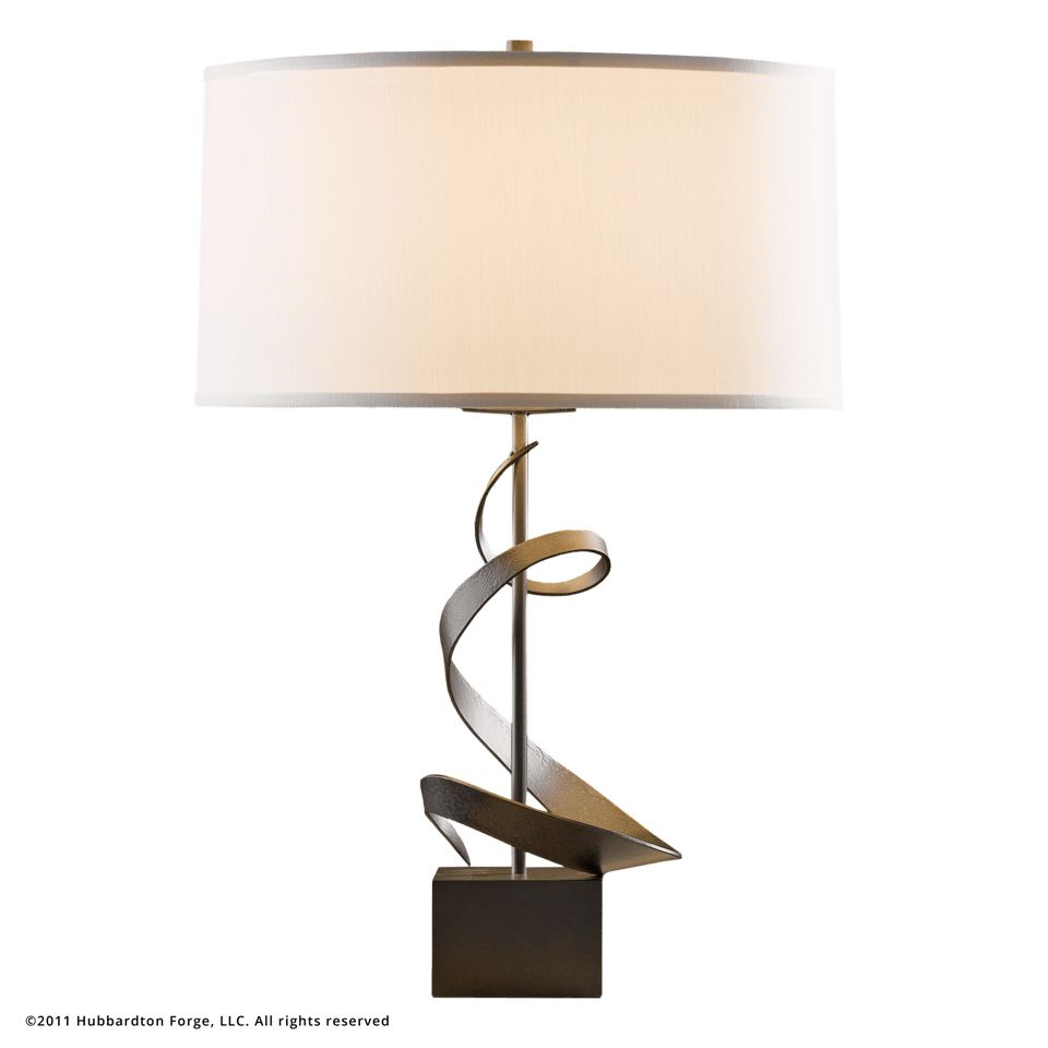 Gallery Spiral Table Lamp by Hubbardton Forge - Handcrafted, Dimmable, Custom Finish Options