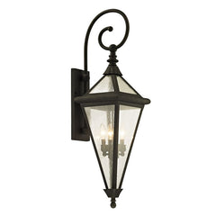 Troy Lighting Geneva 36.5" Large Outdoor Wall Sconce in Vintage Bronze with Clear Seeded Glass