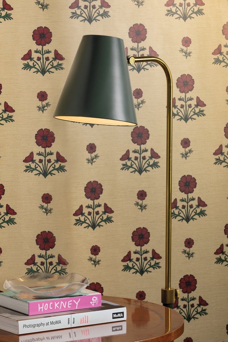 Mitzi Georgann 52" Floor Lamp With Aged Brass & Studio Green Finish - Dimmable, Elegant Design