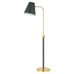 Mitzi Georgann 52" Floor Lamp With Aged Brass & Studio Green Finish - Dimmable, Elegant Design