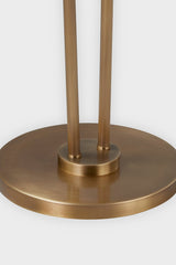 Geyser Floor Lamp 68" Tall By Troy Lighting - Dimmable, Opal Glass Shade, Patina Brass Finish