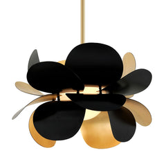 Ginger Chandelier By Corbett Lighting - Dimmable Elegant Design With Opal Glass Shades, Gold Leaf Finish