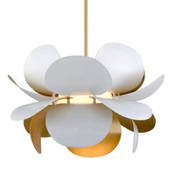 Ginger Medium Chandelier - Gold Leaf/Soft White by Corbett Lighting 314-43-GL/SWH