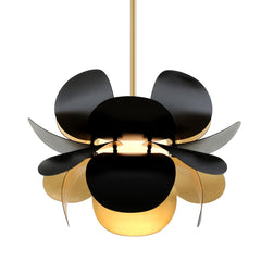 Ginger Mini Chandelier by Corbett Lighting – Elegant Gold Leaf Finish, Dimmable, 12" Height, Nature-Inspired Design
