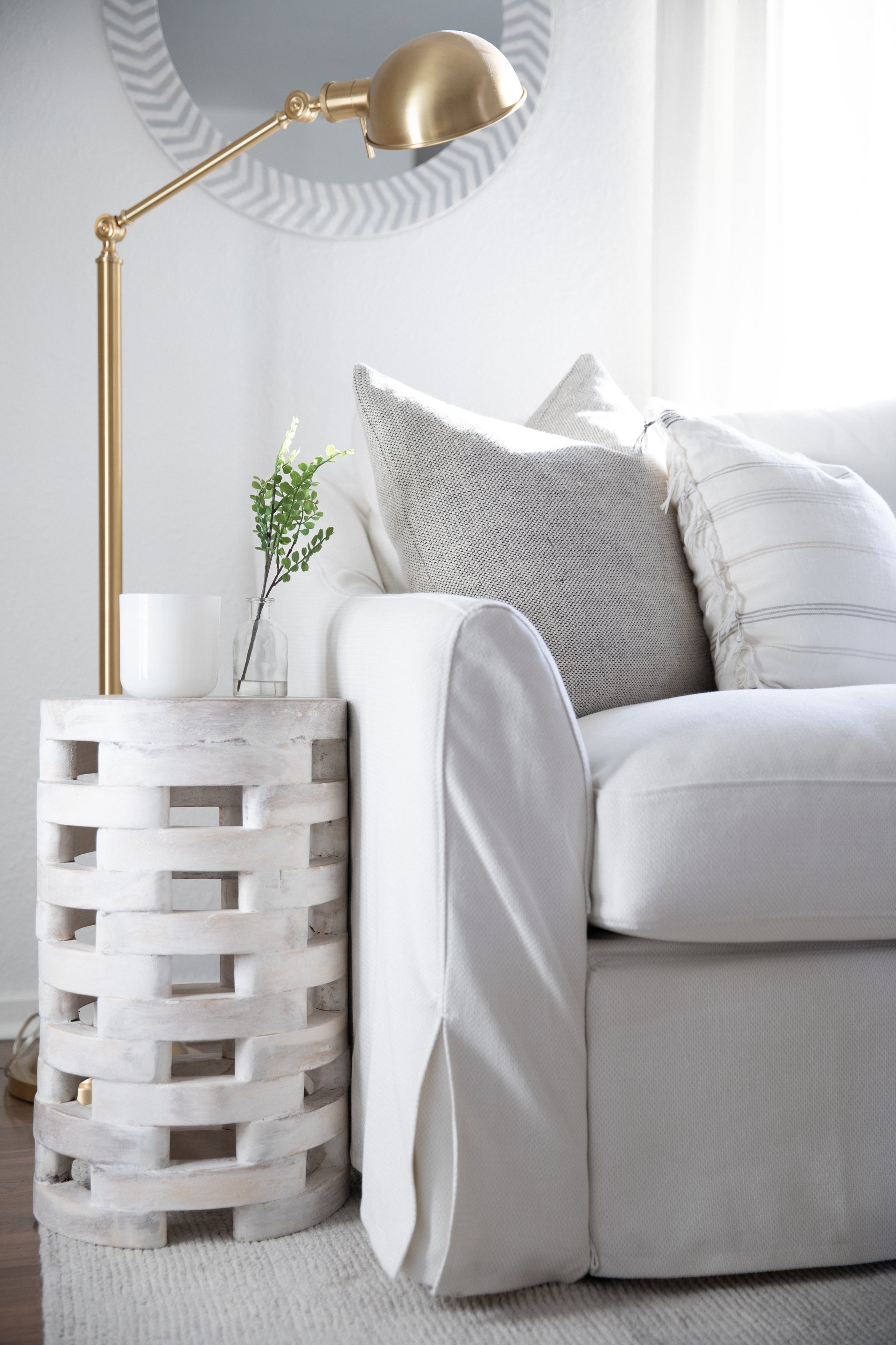 Girard 56" Dimmable Floor Lamp in Vintage Brass by Hudson Valley Lighting - Elegant Task Lighting