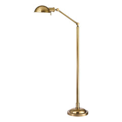 Girard 56" Dimmable Floor Lamp in Vintage Brass by Hudson Valley Lighting - Elegant Task Lighting