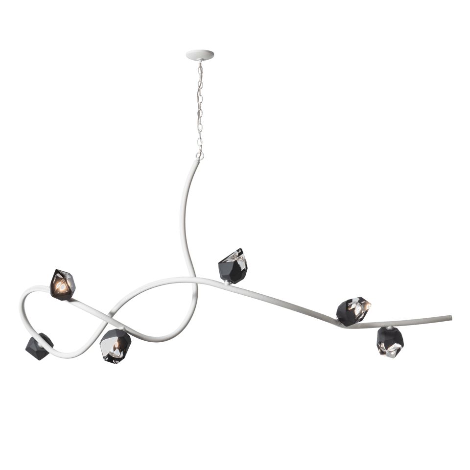Hubbardton Forge Glacier XL 6-Light Pendant - Handcrafted, Dimmable, Modern Elegance