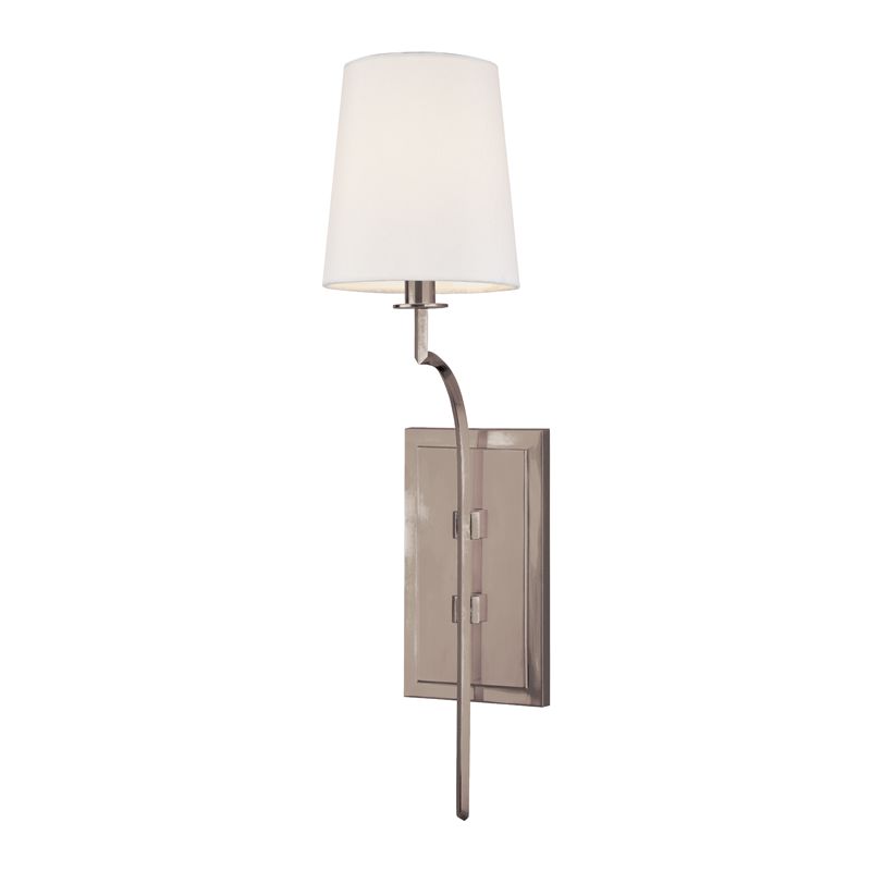 Glenford Sconce by Hudson Valley Lighting, 22" Tall, Faux Silk Shade, 60 Watts, Multiple Finish Options