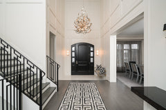 Graffiti Medium Chandelier by Corbett Lighting, 9 Bulbs, Adjustable 51"-90.5", Silver Leaf & Stainless Steel