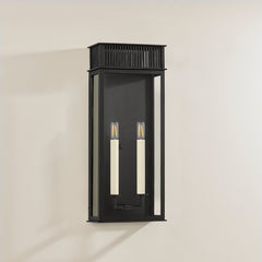 Gridley 2-Light Medium Outdoor Wall Sconce by Troy Lighting, Textured Black Finish, ETL Wet Rated