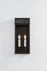 Gridley 2-Light Medium Outdoor Wall Sconce by Troy Lighting, Textured Black Finish, ETL Wet Rated