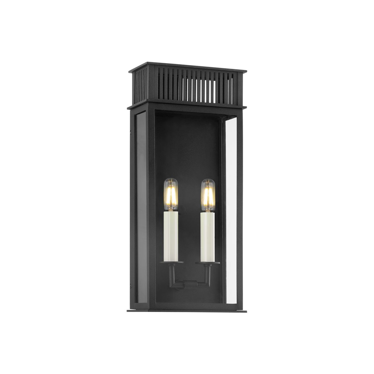 Gridley 2-Light Medium Outdoor Wall Sconce by Troy Lighting, Textured Black Finish, ETL Wet Rated