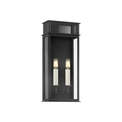 Gridley 2-Light Medium Outdoor Wall Sconce by Troy Lighting, Textured Black Finish, ETL Wet Rated