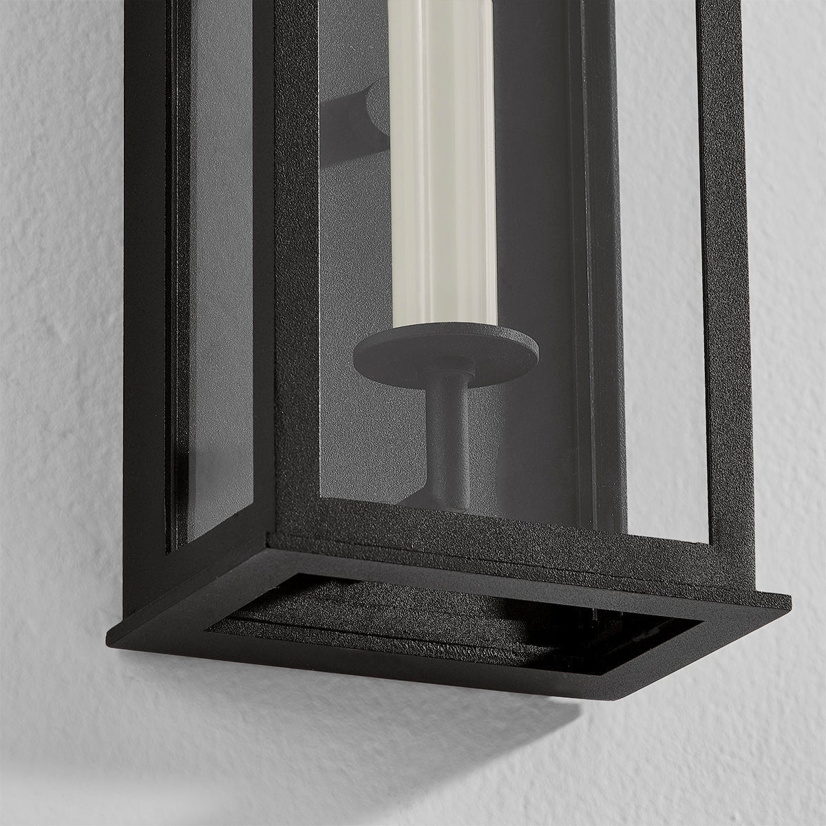 Gridley Outdoor Wall Sconce by Troy Lighting, ETL Wet Rated, Dimmable, Textured Black Finish, 13.25" H