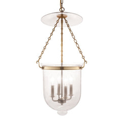 Hampton Large Pendant Light by Hudson Valley Lighting | Glass Shade, Dimmable, Aged Brass & Old Bronze