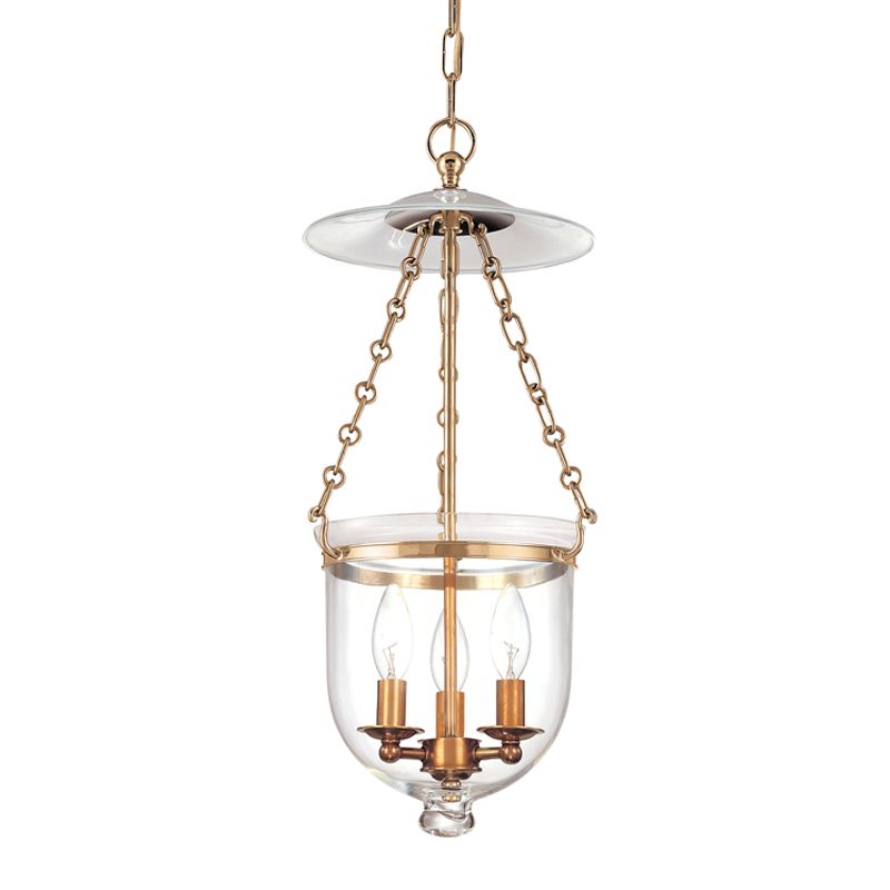 Hampton Pendant Light by Hudson Valley Lighting - Adjustable Height, Dimmable, Clear Glass Shade