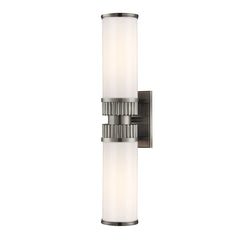 Harper Vanity Light 2-Light Fixture by Hudson Valley Lighting in Aged Brass, Antique Nickel, Polished Nickel