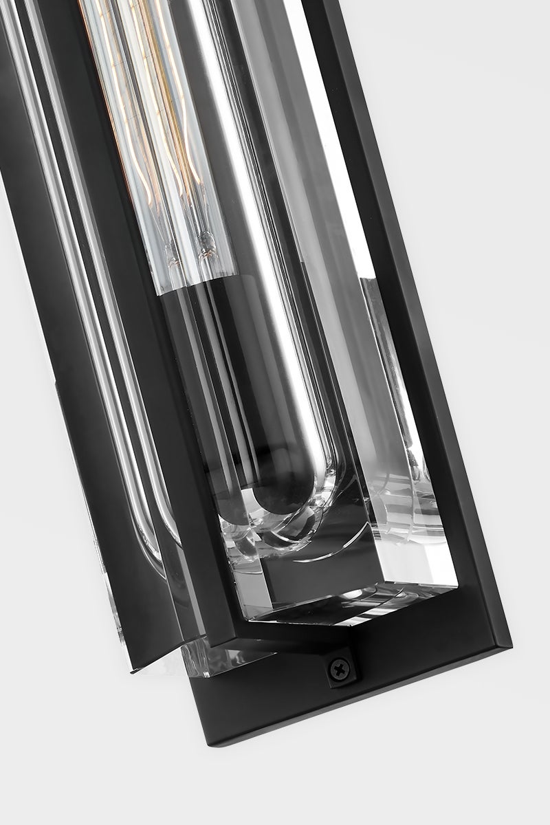 Hawkins Sconce 1731 by Hudson Valley Lighting - Elegant Rectangular Frame, Black & White Marble, Dimmable