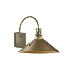 Hubbardton Forge Henry Large Outdoor Sconce, Dimmable, UL Wet Rated, Unique Industrial Design