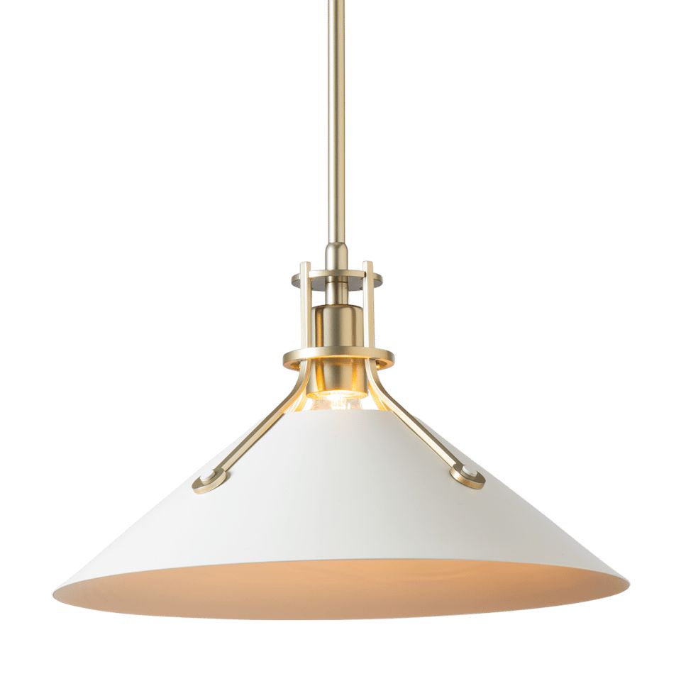 Henry Medium Steel Shade Pendant Light, Handcrafted in USA, Dimmable, UL Damp Rated, 100W Max