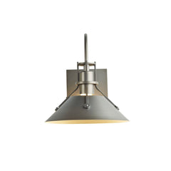 Henry Small Outdoor Sconce 10.5" High by Hubbardton Forge - Riveted Metal Shade, Dimmable E26 Bulb